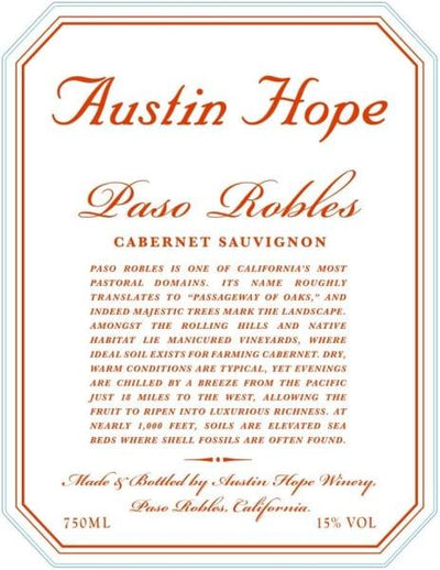 Austin Hope Cabernet Sauvignon 2019 - 750ml