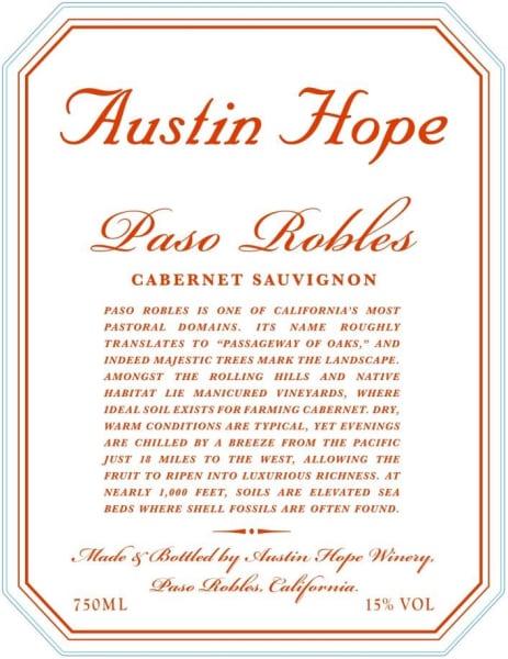 Austin Hope Cabernet Sauvignon 2019 - 750ml